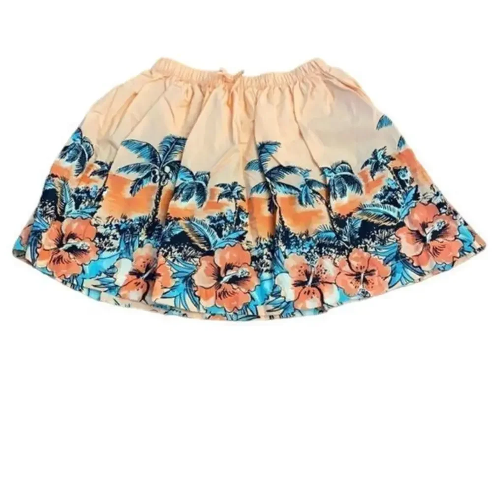 OshKosh Girls‎ 10 Hawaiian Tropical Hibiscus Palm Tree Skirt